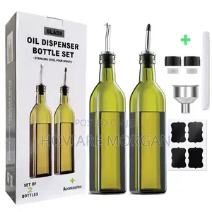 2pcs Oil Bottle Dispenser With Bottle,Corks,Label,Pen and Funnel