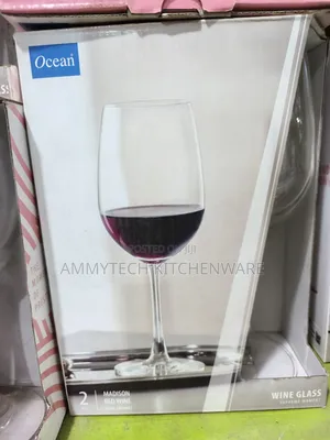 2pcs Madison Red Wine Ocean Glass