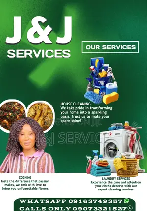 House Cleaning, Laundry And Cooking Service
