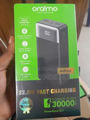 Oraimo 30,000mah Powernova Q31 (Opb-7300q) - 22.5w Fast Charging