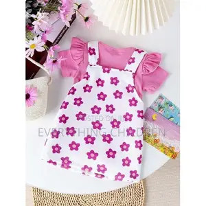 Pink Pin Down With Dungarees