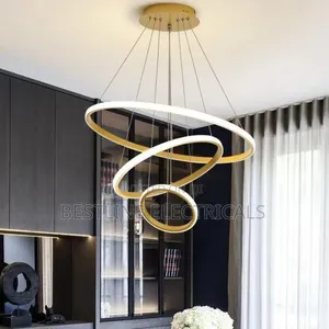 Led 3 Ring Chandelier Light Double Colour
