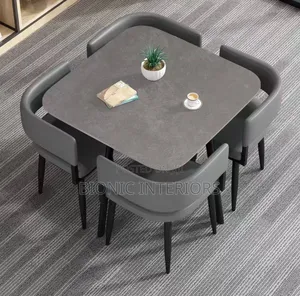 4 Seaters Dining Table Set Marble Top