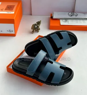 Hermes Ash Color Slippers