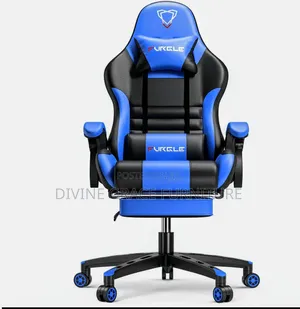 Blue and Black Gaming Chair