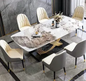 Classic Marble Top Dinning Table Set