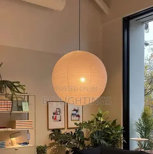 Washi Paper Suspension Pendant Light for Living Room Bedroom