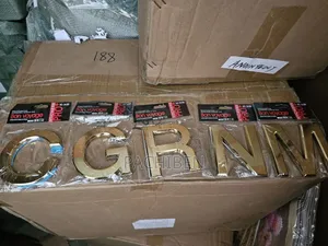 Rubber Golden Stickers