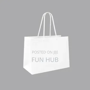 Large White Paper Gift Bag (40cm X 44cm X 13.5cm) – Premium Quality