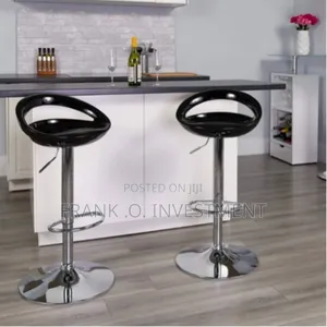 Contemporary Swizzle Shape Adjustable Swivel Bar Stools - 2 Piece Set