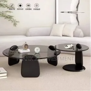 2in1 Round Glass Center Table
