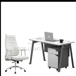New Modern Premium Office Table and Executive Swivel Office Chair