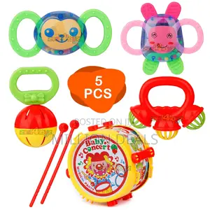 Rattle Musical Toy Toddlers Infants Colorful Rattles (Pack of 5)