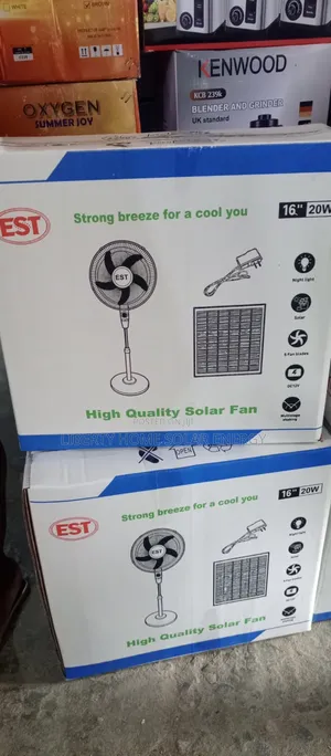 Est Solar Rechargeable Fan