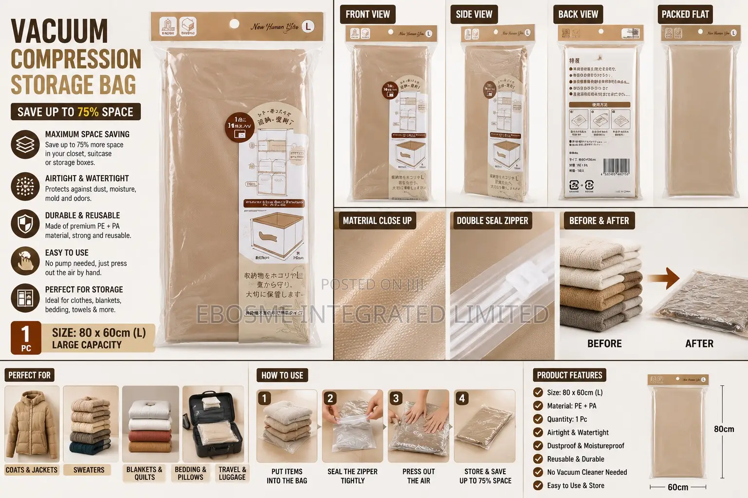 Vacuum Compression Storage Bag