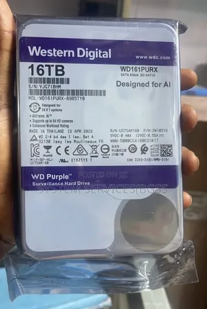 Wd 16tb Purple Desktop/Surveillance Sata Hard Drive