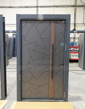 4ft Modern Turkish Security Door Featuring a Geometric Design