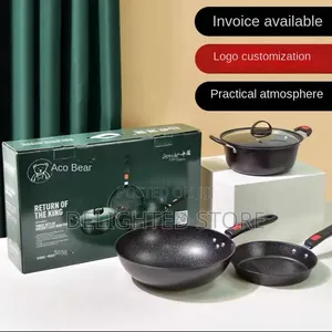 Return of the King 3pcs Maifam Thickened Stone Non Stick Cookware