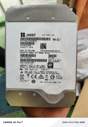 HGST 10tb Desktop/Surveillance Sata Hard Drive