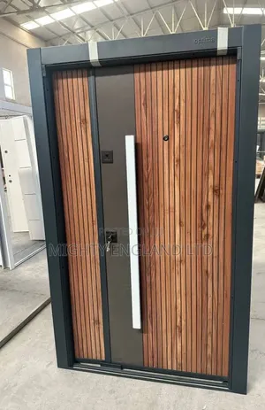 4ft Turkish Luxury Entrance Door With a Vertical Wood Panel Design