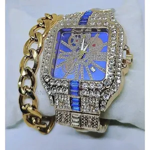 Men Gold Watch Steel Handchain