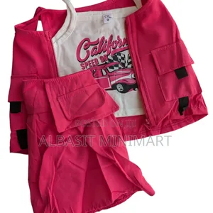 Girl's Three-Piece Hot Pink Utility Clothing