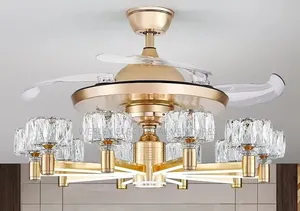 Led Chandelier, Fan, Remote, Bt Mp3