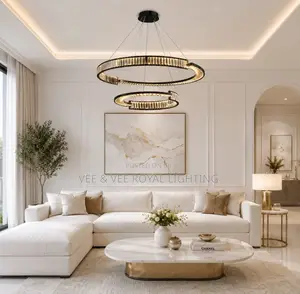 Luxury Crystal Ring Chandelier–For Living Room,Dining, Hotel Reception