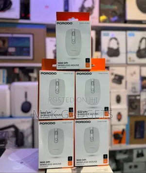 Porodo 2.4g Wireless and Bluetooth Rechargeable Moue Dpi 1600 - White
