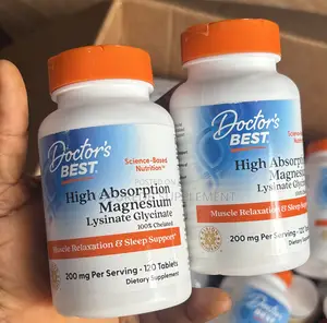 Doctor’S Besr Magnesium Lysinate Glysinate 200mg 120tablets