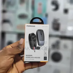Porodo 1600dpi Wireless Mouse With Card Reader