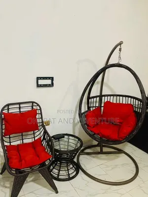 Outdoor Indoor Hanging Swing Chair and Side Stool