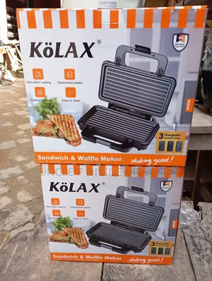 Kolax 3in1 Interchangeable Sandwich Maker/ Toaster, 900w