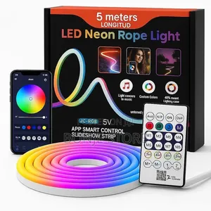 5m RGB-Ic Neon Led Strip Light – 60+ Dynamic Lighting Effects