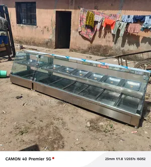 6 and 2 Plate Food Display Warmer 08pan 6mm Glass