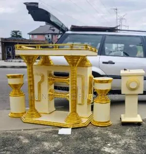 Golden Church Pulpit and Accessories