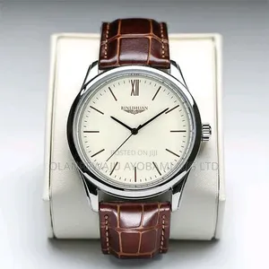 Men’S Minimalist Business Watch-Brown Leather Strap-Resistant