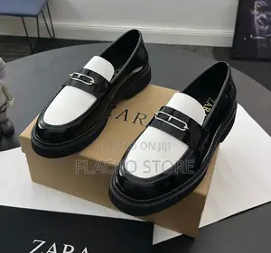 Original Zara Patent Leather Chunky Loafers Shoes