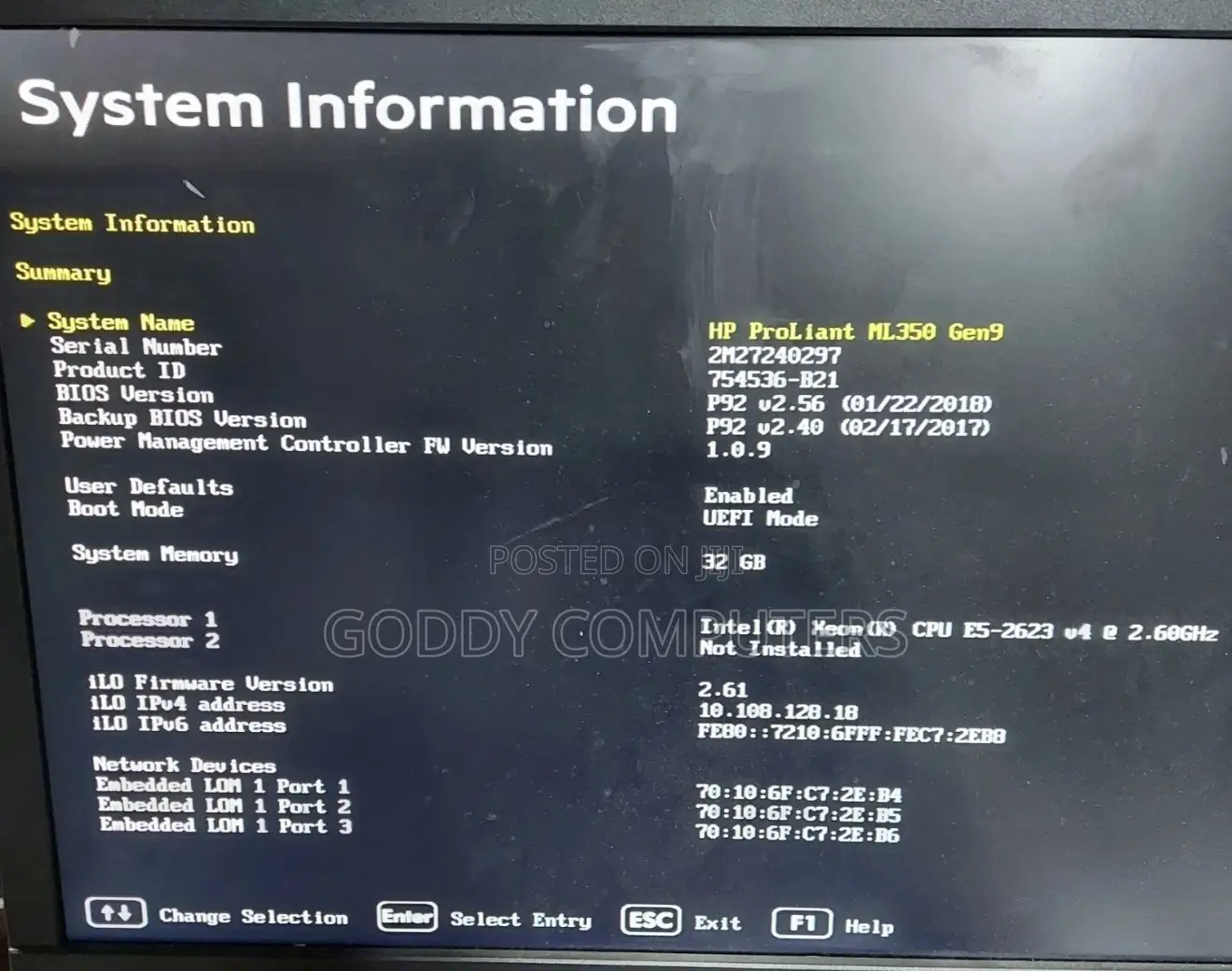 Server HP ProLiant ML 32GB Intel Xeon HDD 2T