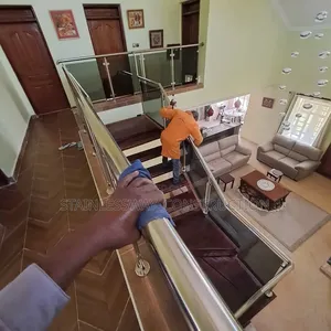 Inner Staircase With Glass Handrails