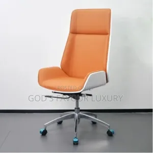 Glossy Backboard Swivel Office Leather Chair