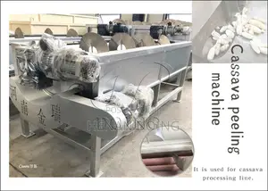 500kg/H Cassava Washing Peeling Machine Tapioca Peeler