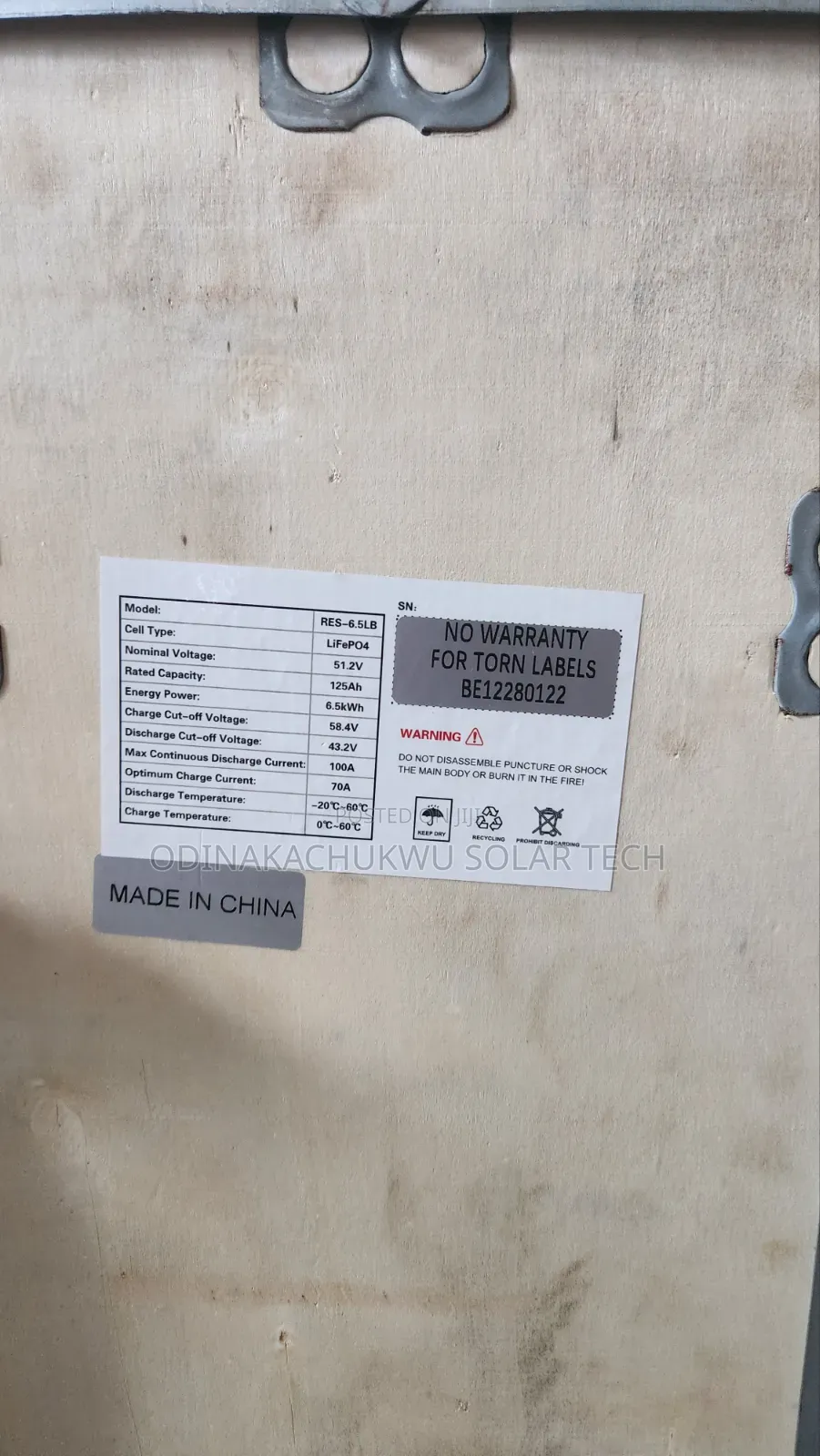 6.5kwh Hyper Lithium Battery
