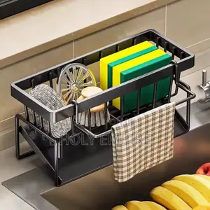 Kitchen Sink Drain Rack Organizer Sponge Storage Faucet Holder Soap