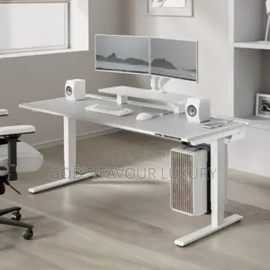 Electric Adjustable Desk - 1.6m - White