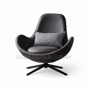 Swivel Lesiure Lounge Sofa Chair - Black