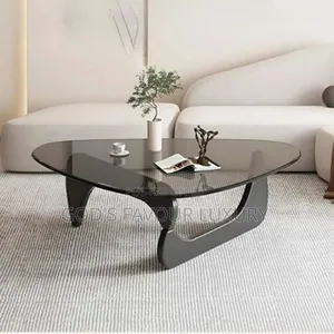 Modern Coffee Triangle Design Glass Aesthetic Center Table