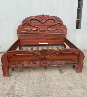 Top Quality 6 by 6 Royal Wooden Bedframe With Side Drawer