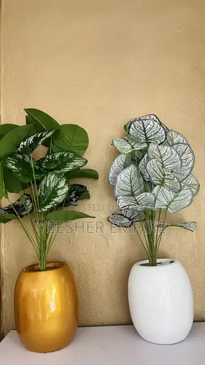 Artificial Plant in Fibre Vase