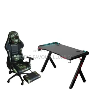 A Set of Furgle Gaming Chair Camo and Table